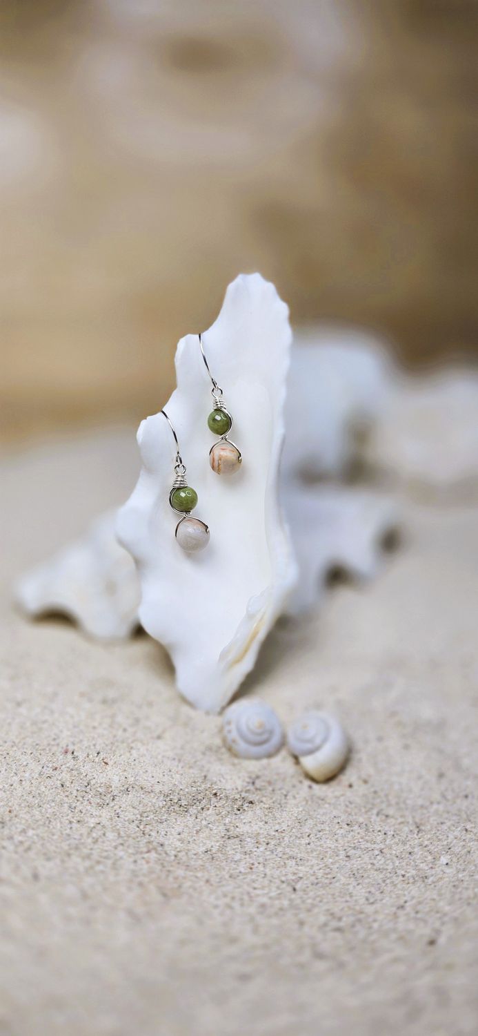 Spirit of Joy Earrings - Crazy Lace Agate