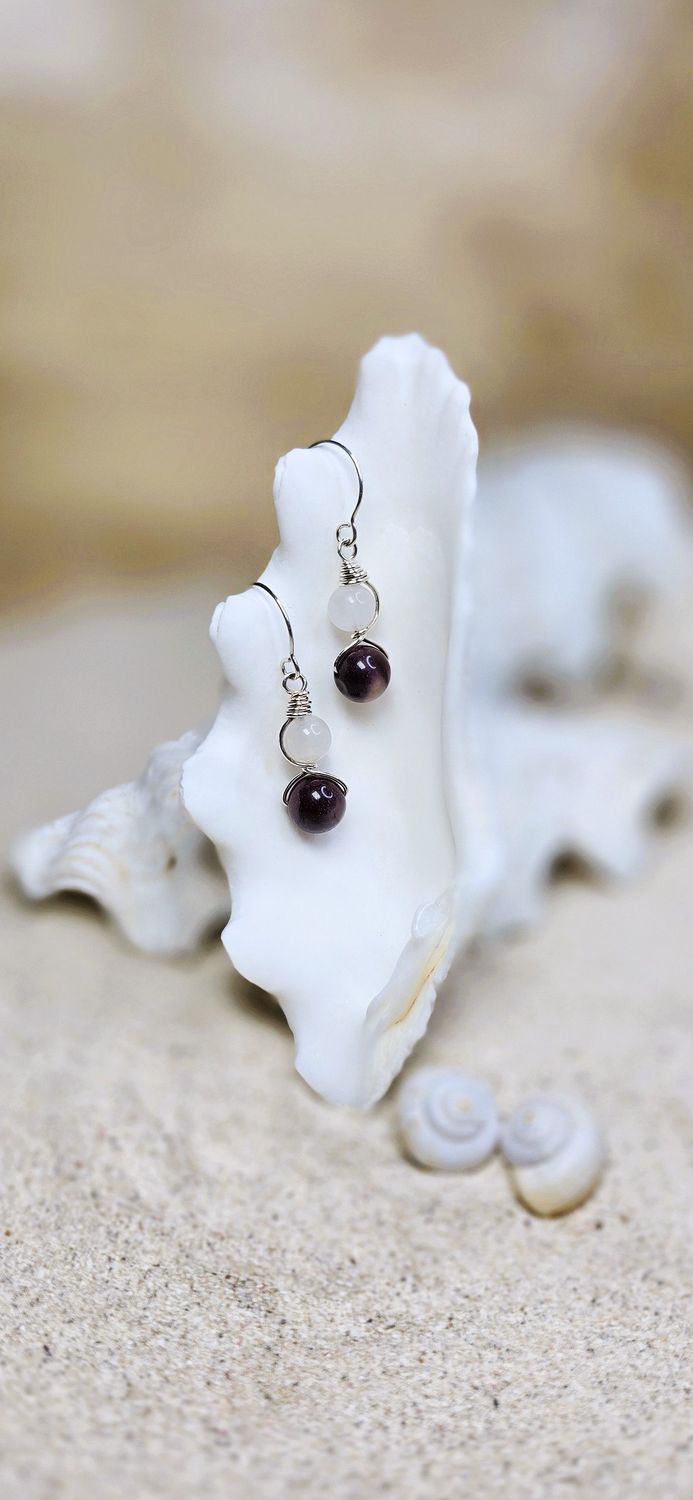 Grounded Clarity Earrings - Mookaite