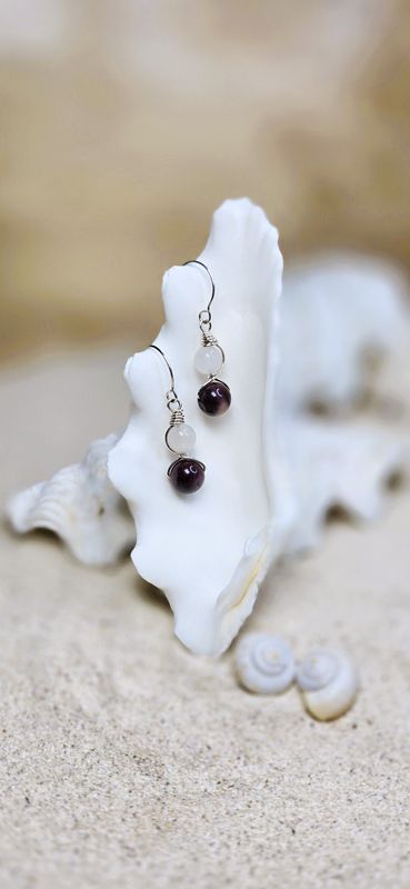 Grounded Clarity Earrings - Mookaite