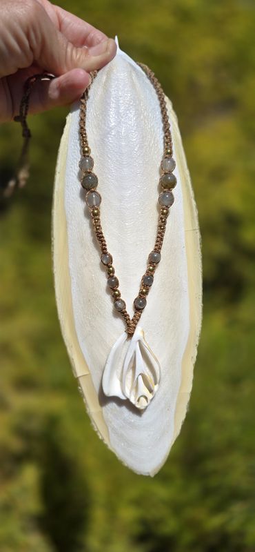 Ocean & Earth Necklace - Labradorite Brass