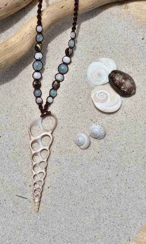 Ocean & Earth Necklace - Brazil Aquamarine