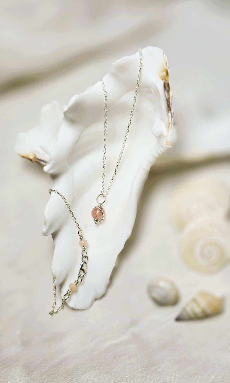 Radiant Love Necklace - Strawberry Quartz