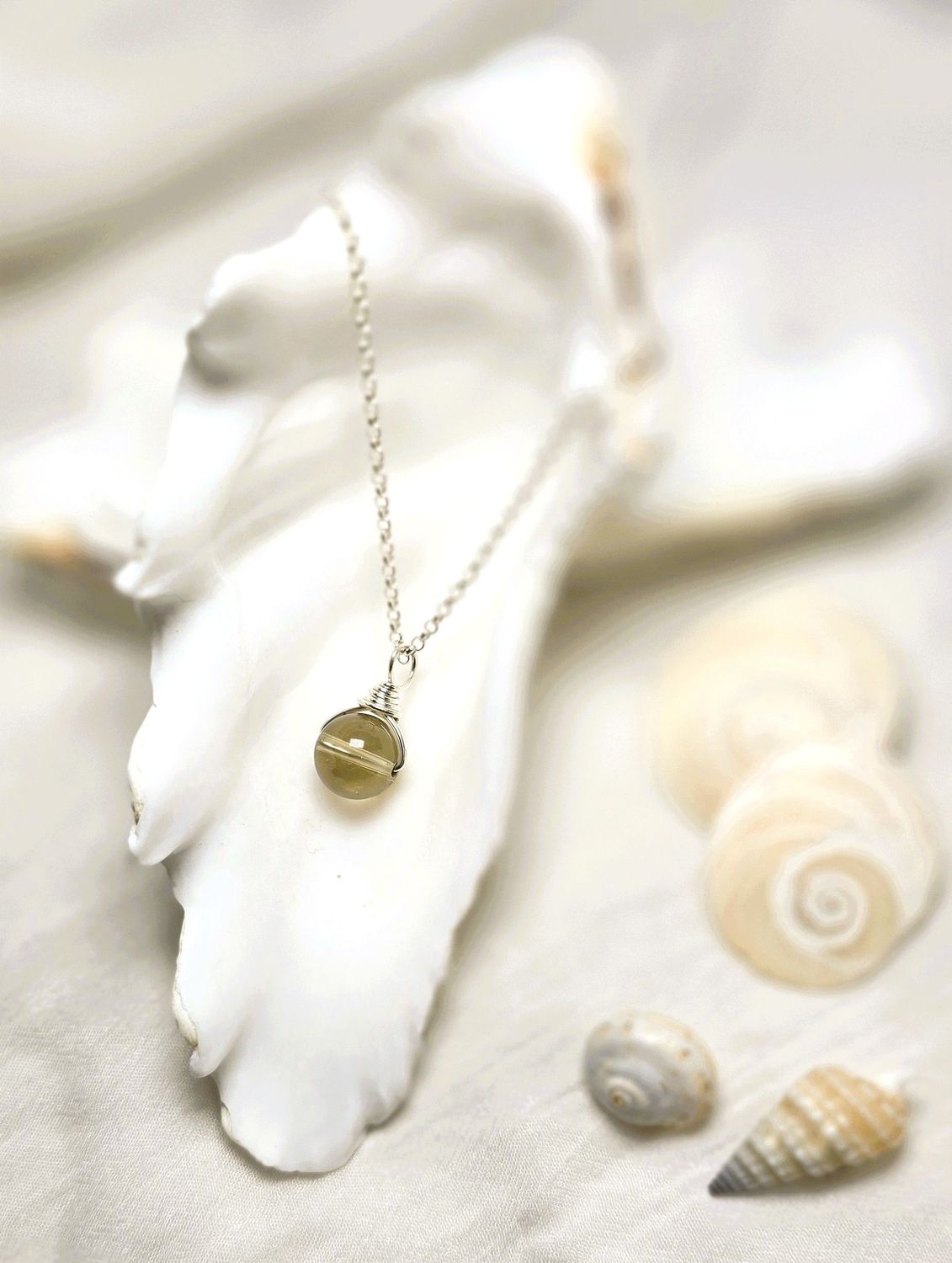 Silent Strength Necklace - Smokey Quartz