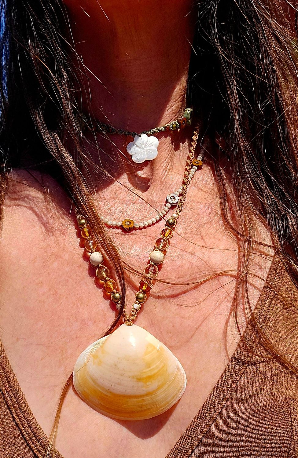 Ocean & Earth Necklace - Coral Surf