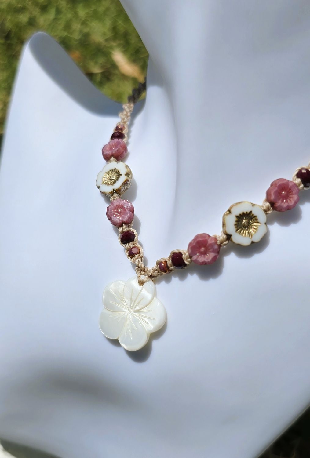 Mother of Pearl Necklace - Dusky Sunset