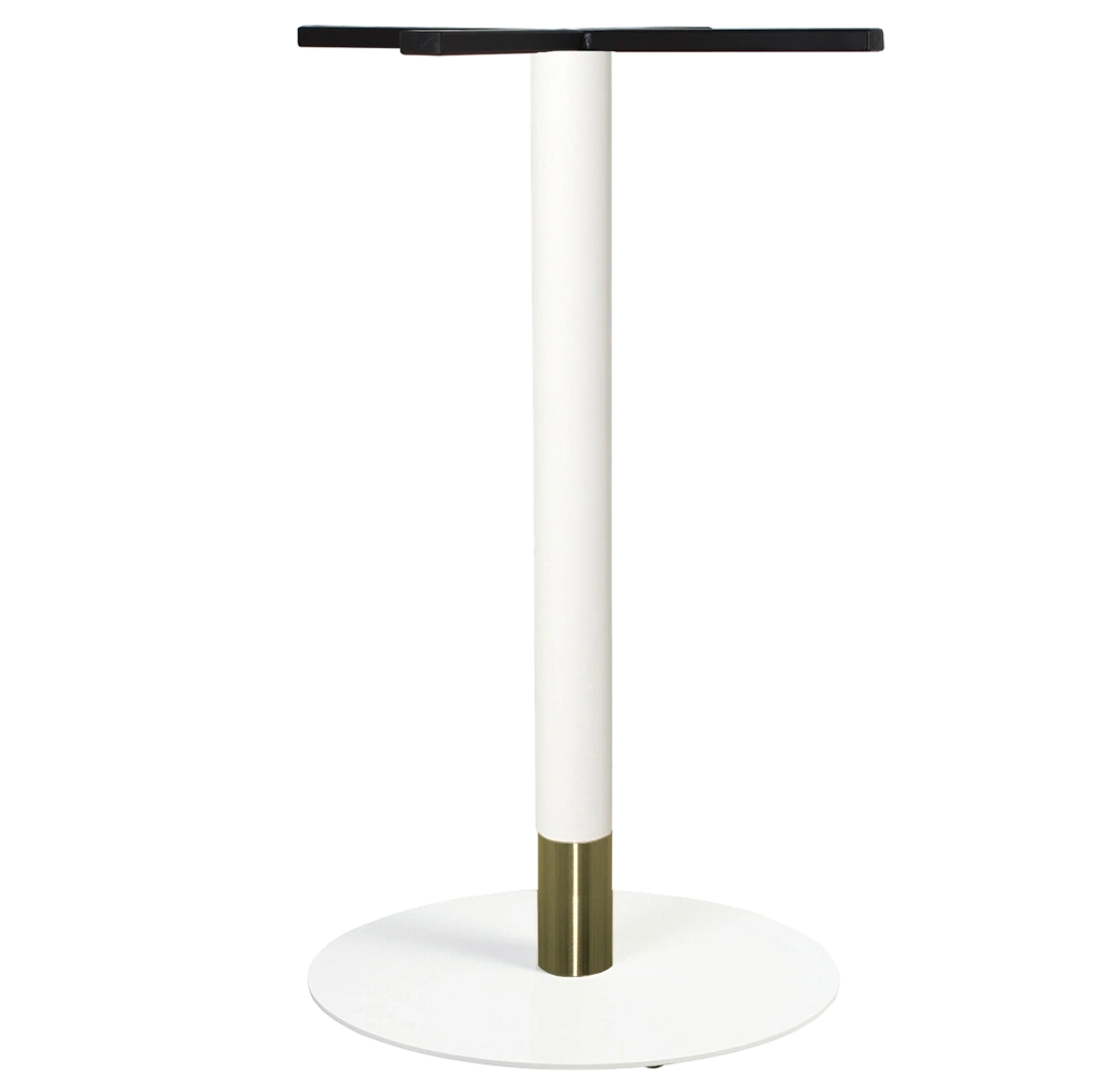 Base Bar Tivoli Disc 540 White + White Brass Collar Ef, Colour: White
