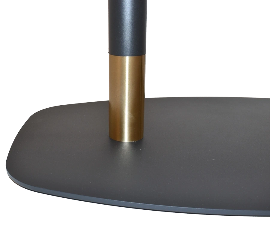 Base Table Arc/tivoli 800mm X 500mm Black Brass Collar Ef