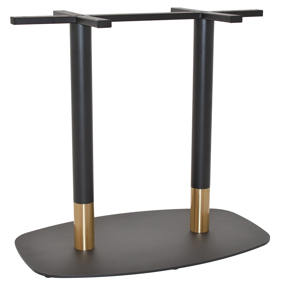 Base Table Arc/tivoli 800mm X 500mm Black Brass Collar Ef