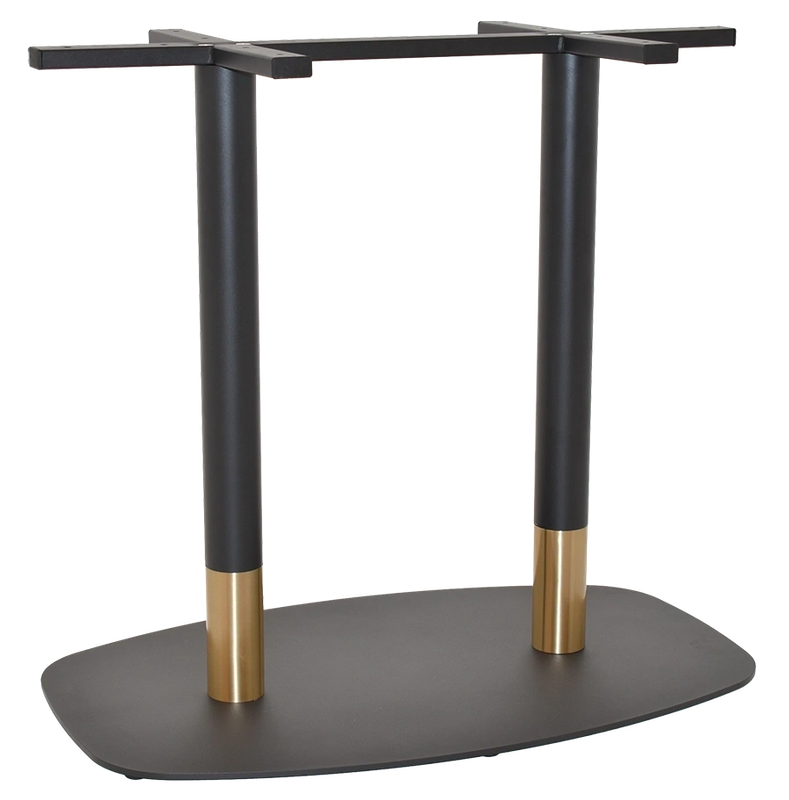 Base Table Arc/tivoli 800mm X 500mm Black Brass Collar Ef