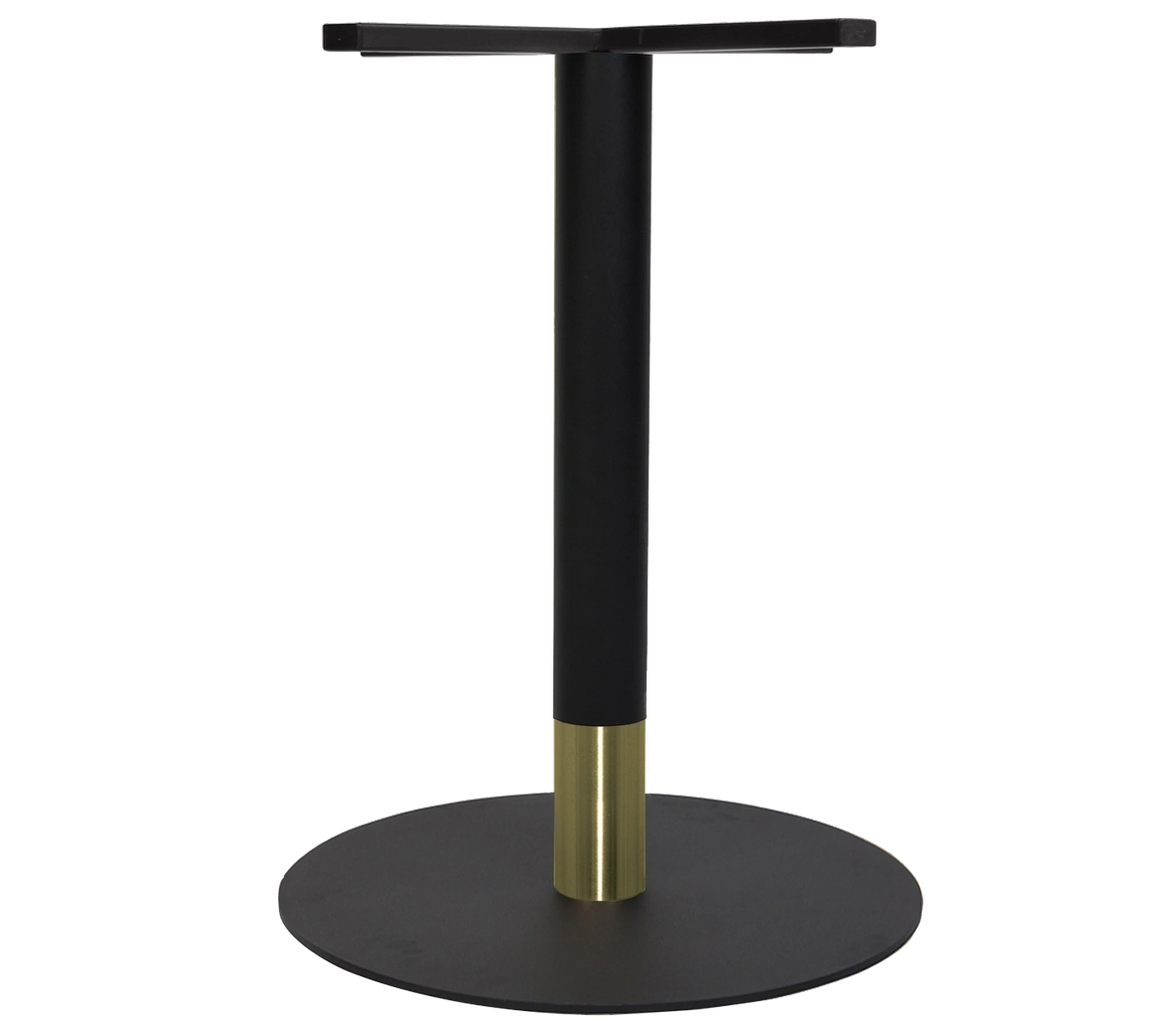 Base Table Tivoli Disc 450 Black + Black Brass Collar Ef, Colour: Black