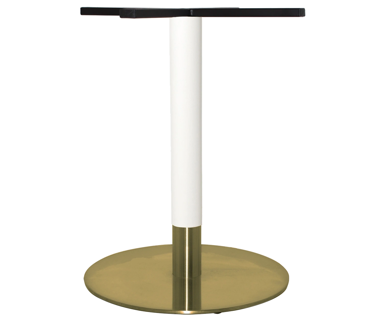 Base Table Tivoli Disc 540 Brass + White Brass Collar Ef, Colour: Brass/white brass