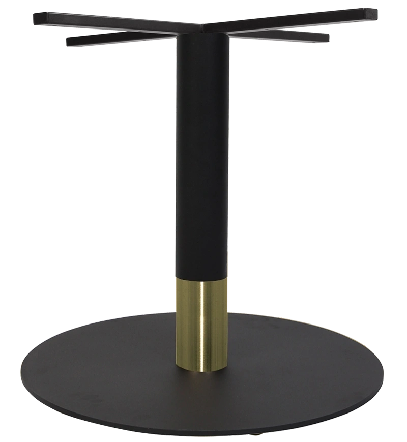 Base Table Tivoli Disc 720mm Brass + Black Brass Collar Ef, Colour: Brass