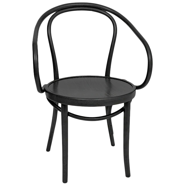 Bentwood Armchair Croissant (Black)