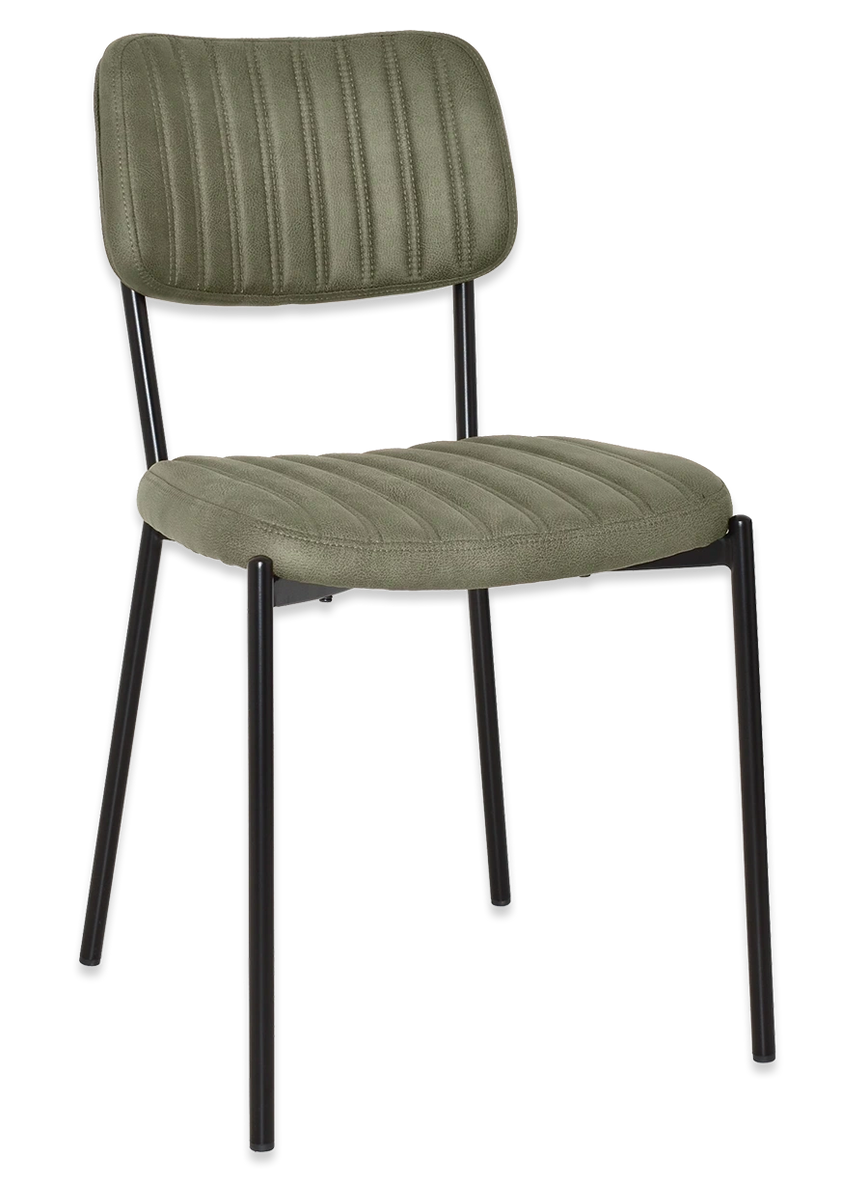 Chair Kansas - Pelle Sage (Back & Seat) Ef