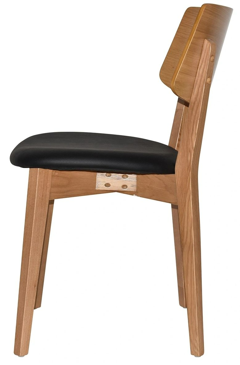 Chair Phoenix Lightoak - Vinyl Black Ef