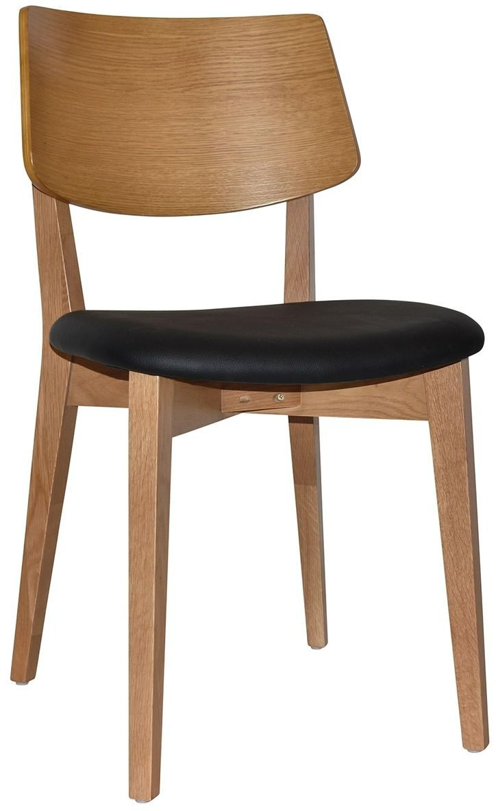 Chair Phoenix Lightoak - Vinyl Black Ef