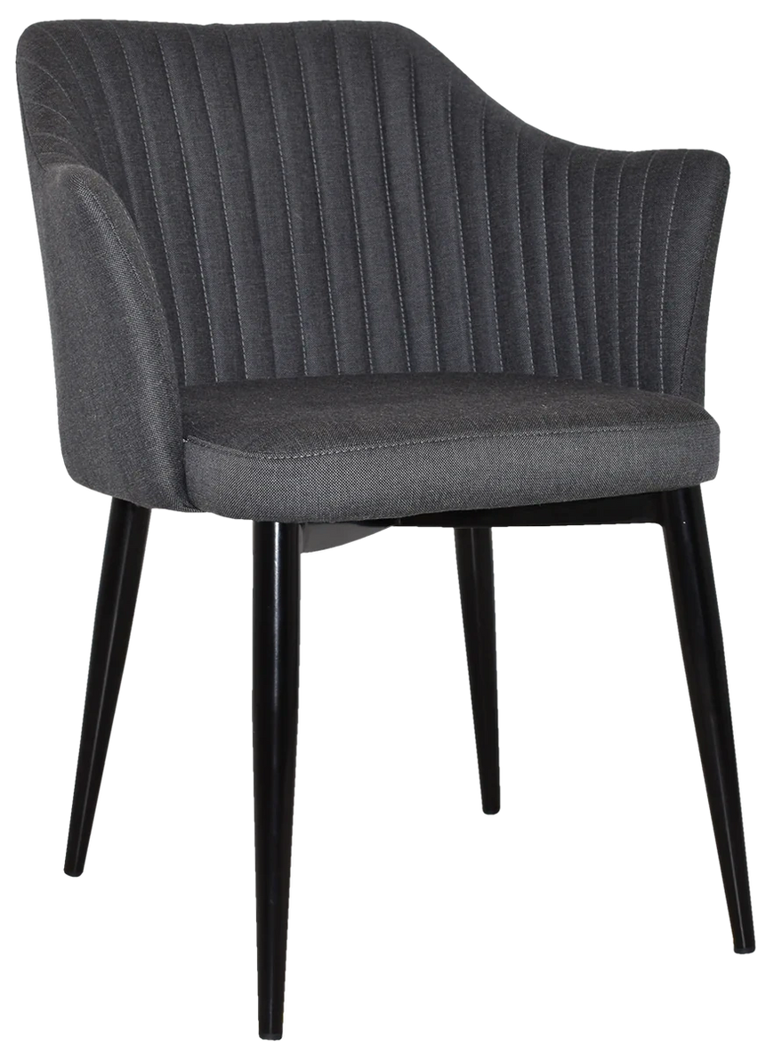 Coogee Metal Black + Gravity Slate Arm Chair Ef