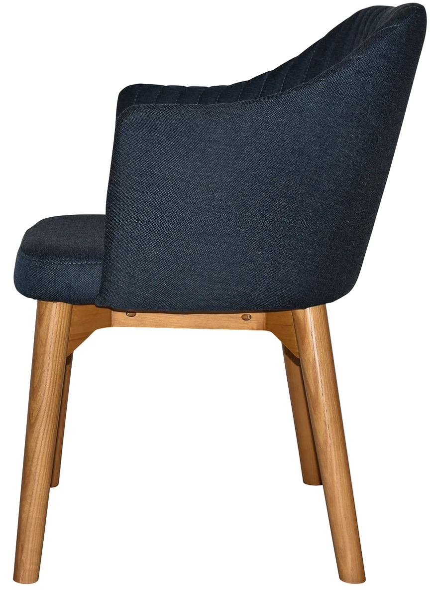 Coogee Timber Lightoak + Gravity Navy Arm Chair Ef