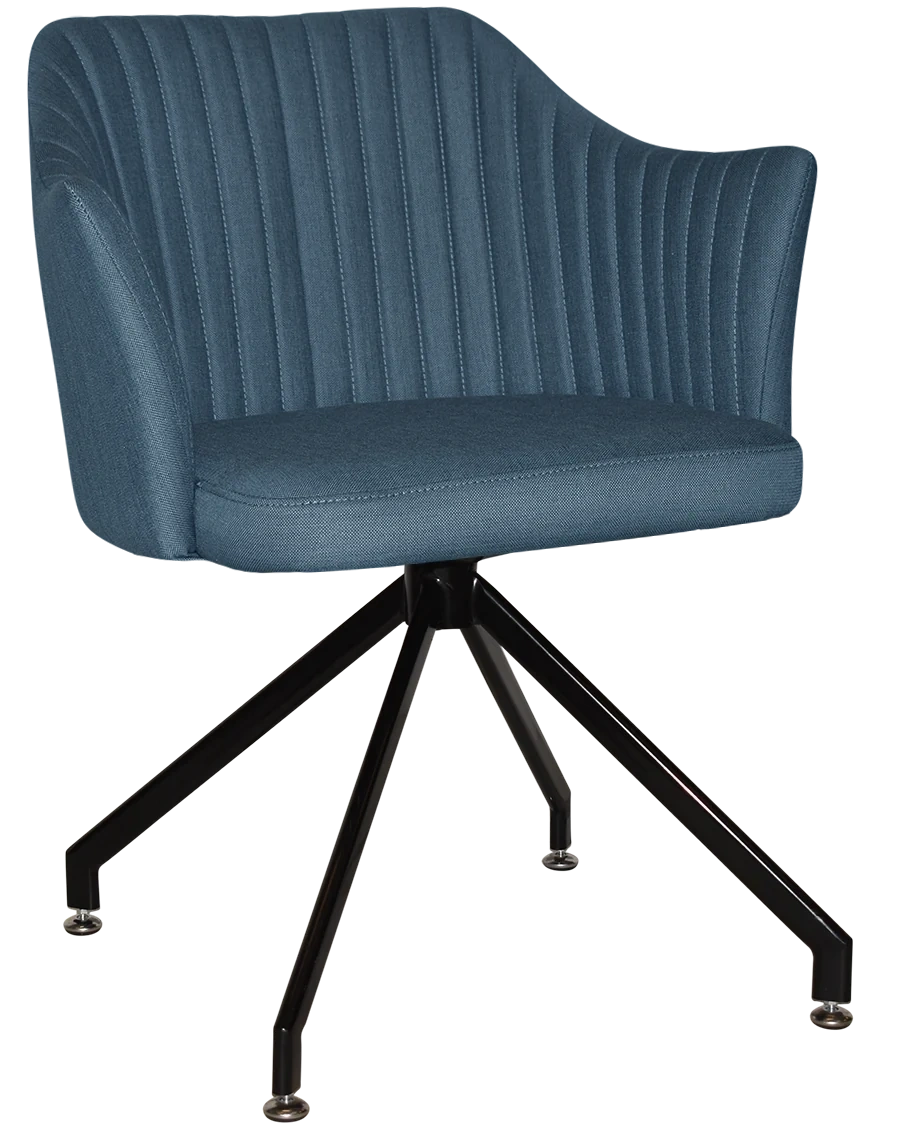 Coogee Trestle Black + Gravity Denim Arm Chair Ef
