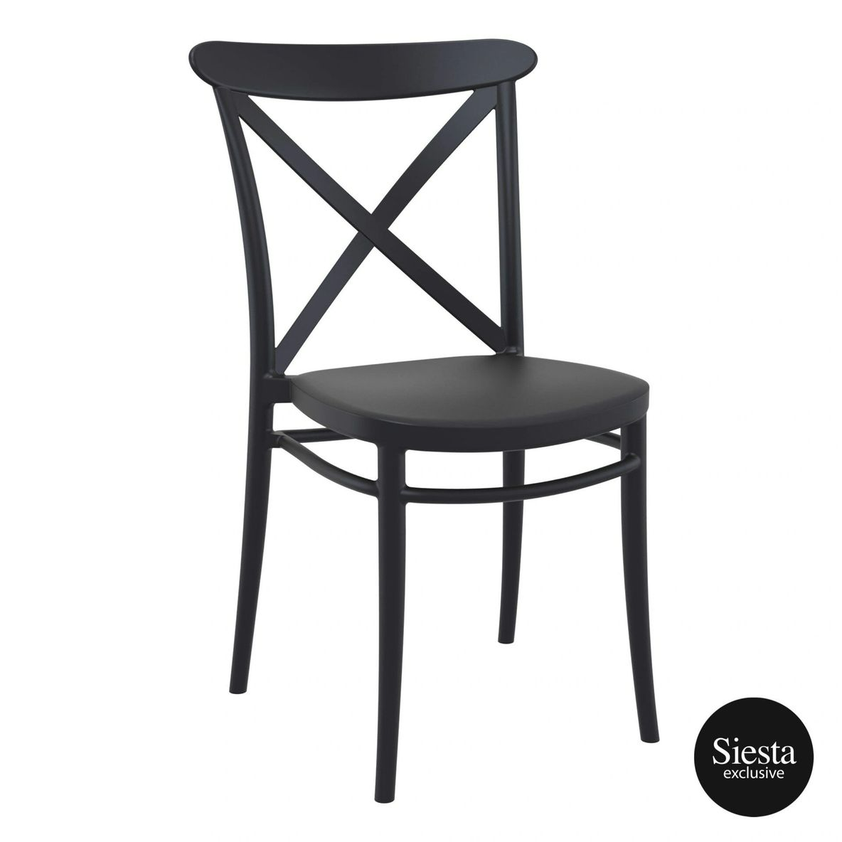 Cross Back Chair FL, Colour: Black