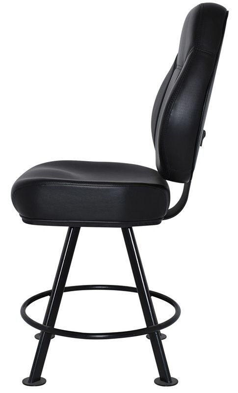 Gaming Stool Cairo 4leg Metal Black + Vinyl Black Ef