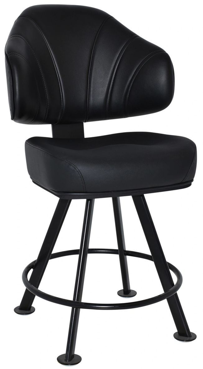 Gaming Stool Luxor 4leg Metal Black + Vinyl Black Ef