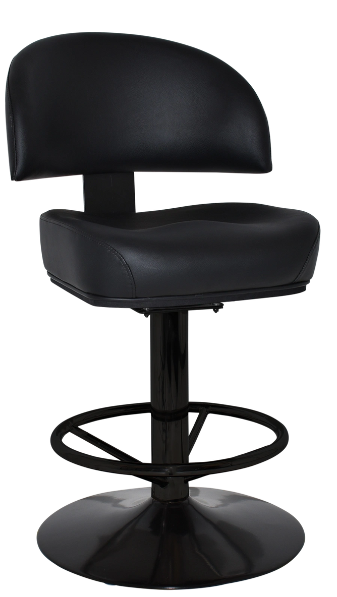 Gaming Stool Macau Disc Black + Vinyl Black Ef