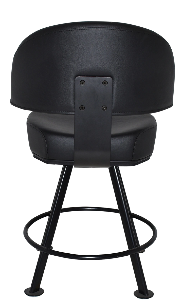 Gaming Stool Macau 4leg Metal Black + Vinyl Black Ef