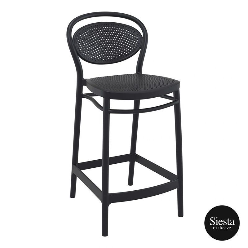 Marcel Bar Stool 650 FL, Colour: Black