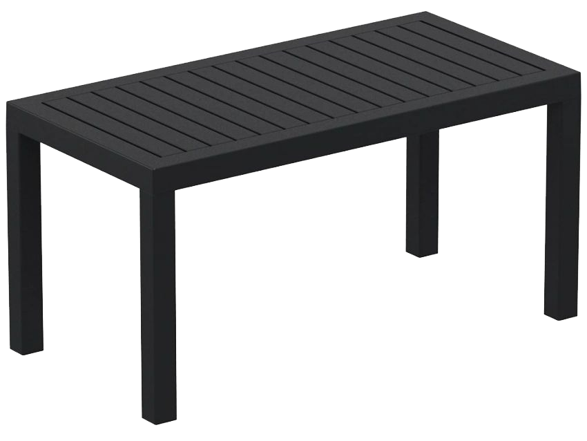 Ocean Lounge Coffee Table 900 X 450 FL, Colour: Black
