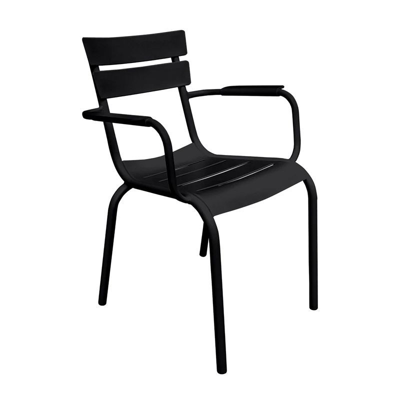 Porto Aluminum Arm Chair, Colour: Black