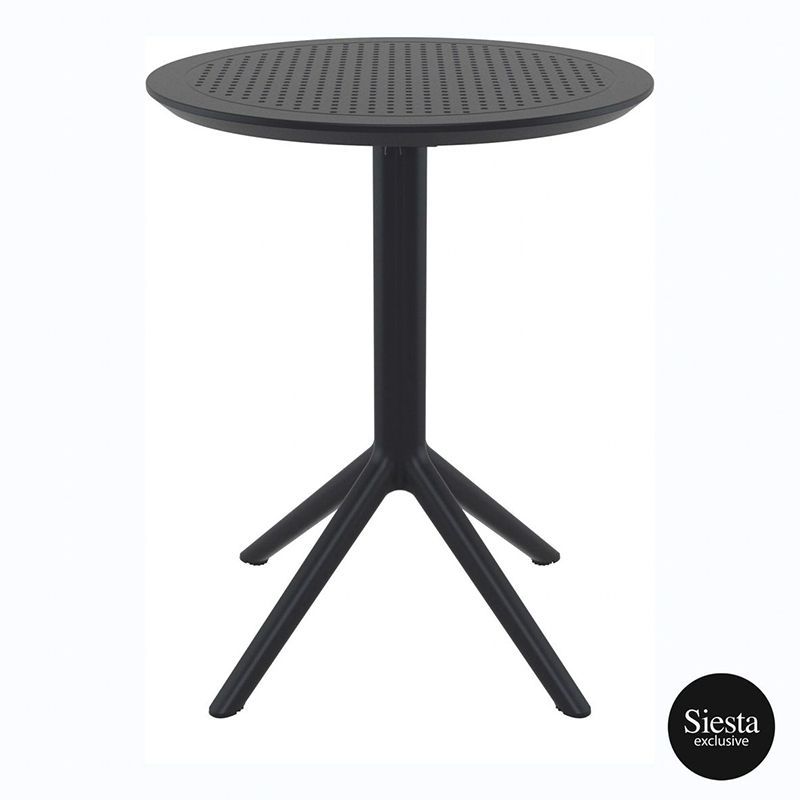 Sky Folding Table 60 Round FL, Colour: Black