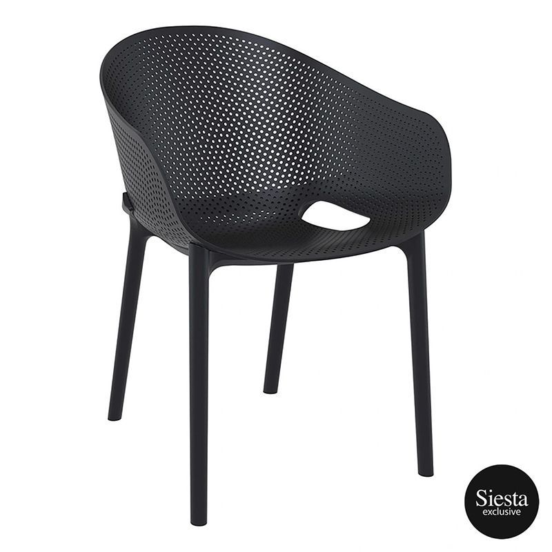 Sky Stacking Chair FL, Colour: Black