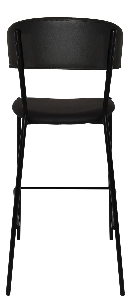 Stool Lugano Uph 2 Black - Vinyl Black Ef