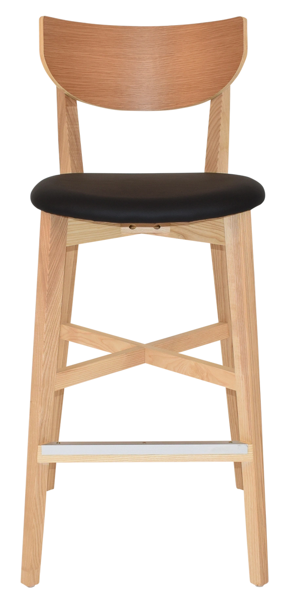 Stool Rialto Natural - Vinyl Black Ef