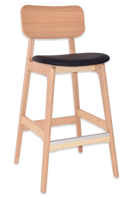 Stool Sedona Natural - Vinyl Black Ef