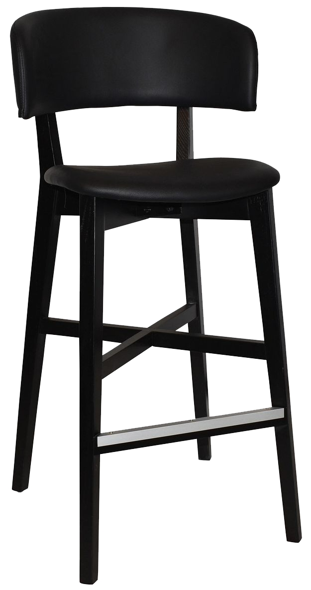 Stool Torino Uph 2 Lightwalnut - Vinyl Black Ef