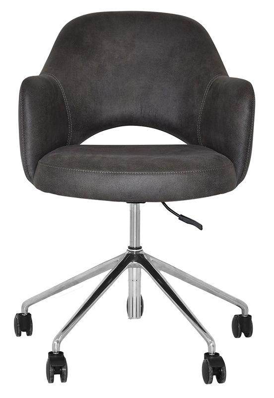 Arm Chair Albury Castor V2 Polished Alum + Eastwood Slate Ef