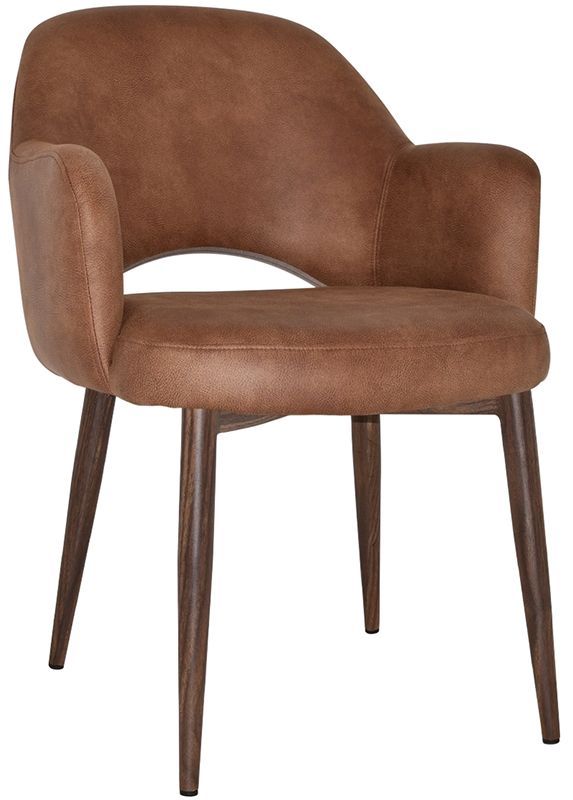 Arm Chair Albury Metal Light Walnut + Eastwood Tan Ef