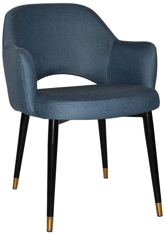 Arm Chair Albury Metal (Slim) Black Brass + Gravity Denim Ef