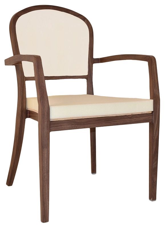 Arm Chair Bribie Metal Light Walnut + Unupholstered Ef