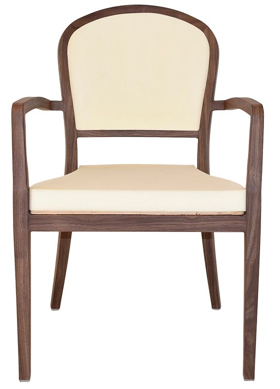 Arm Chair Bribie Metal Light Walnut + Unupholstered Ef