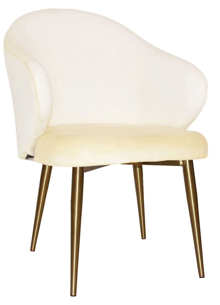 Arm Chair Hugo Metal (Slim) Brass + Unupholstered Ef