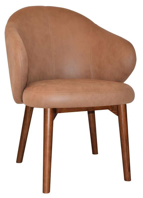 Arm Chair Hugo Timber Light Walnut + Pelle Tan Ef