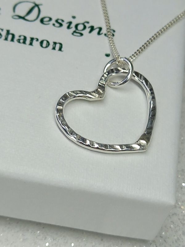 Hammered Heart Necklace