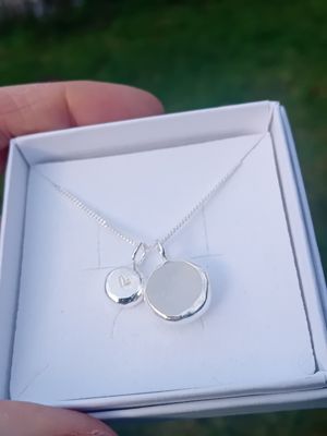 Sterling Silver Scottish Sea Glass and Silver Heart Nugget Necklace - various colours