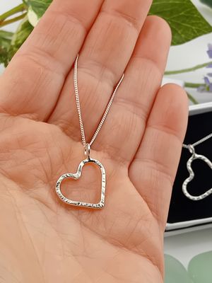 Hammered Heart Necklace