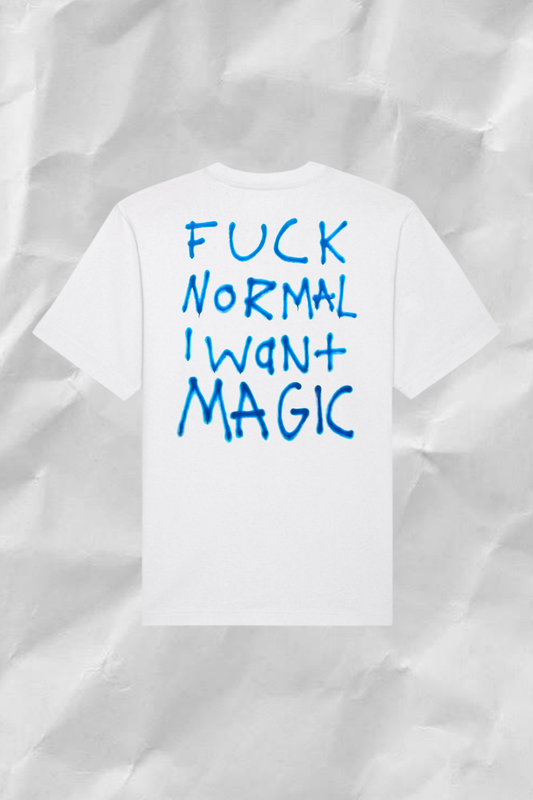 unisex magic tee white