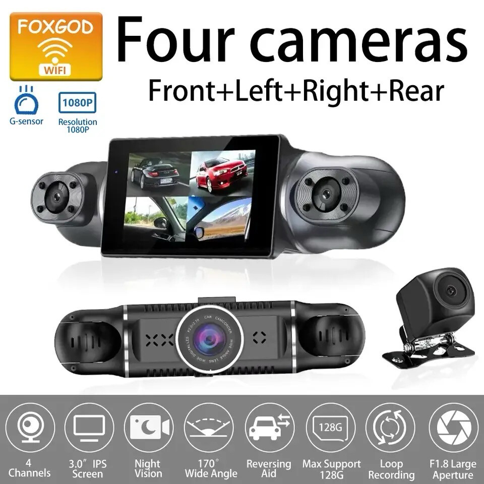 Dash Cam 4CH HD 4*1080P