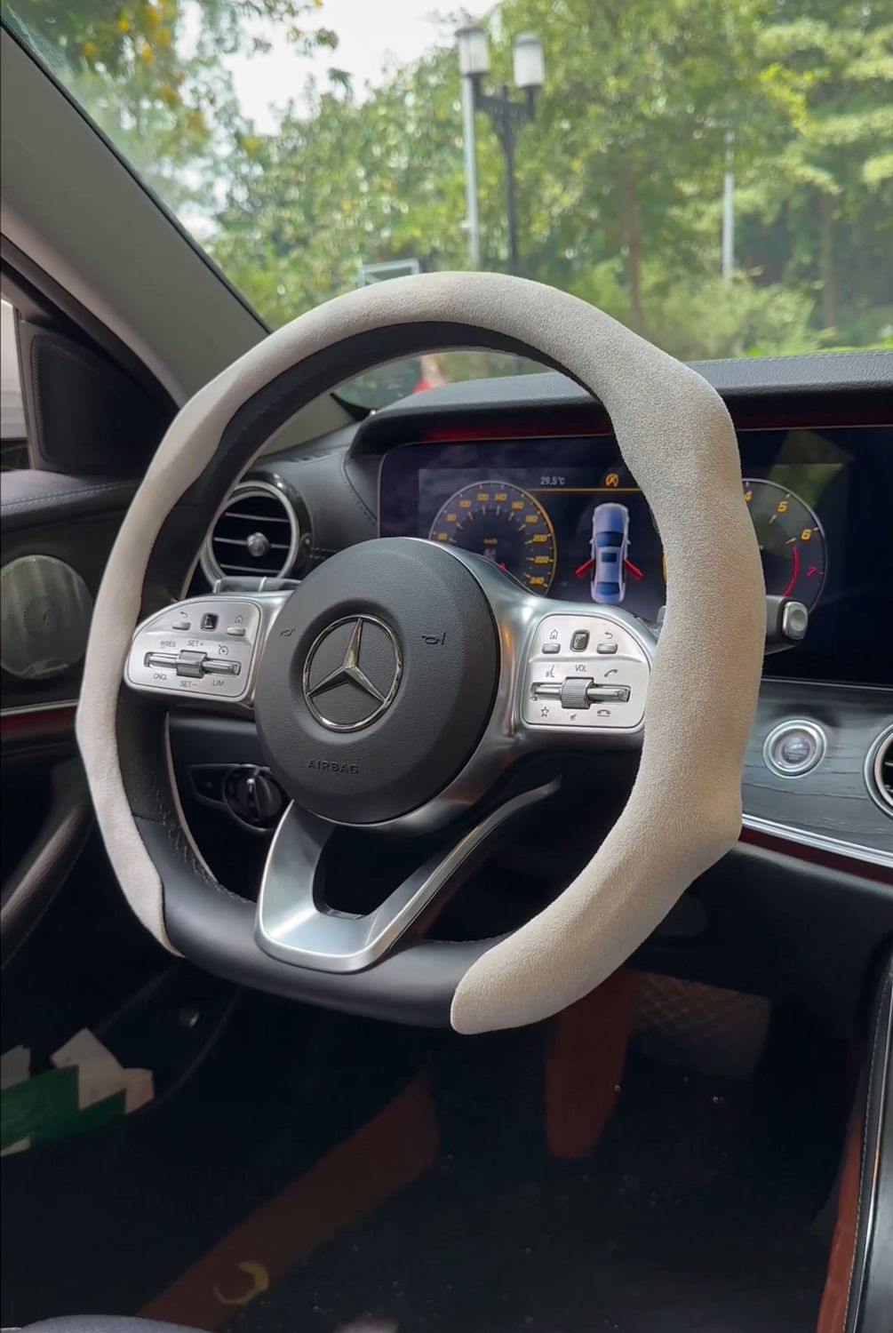 Car Suede Steering Wheel Cover Universal